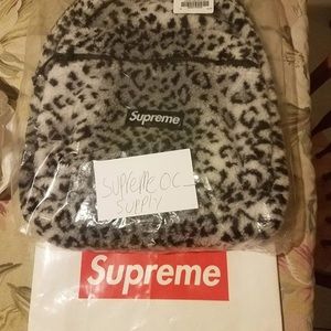 Supreme Fleece Leapord Backpack